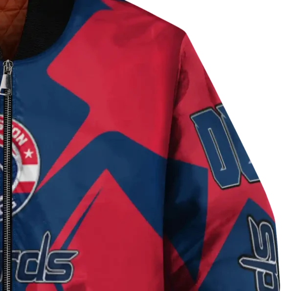 custom washington wizards spider mark blue bomber jacket premium grade