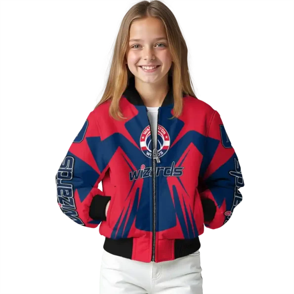 custom washington wizards spider mark blue bomber jacket top rated