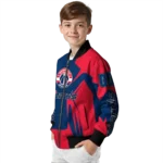 custom washington wizards spider mark blue bomber jacket best selling
