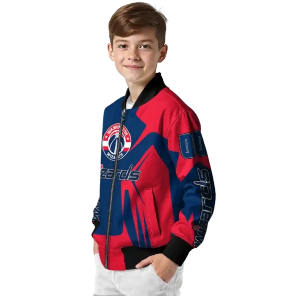 custom washington wizards spider mark blue bomber jacket trendy