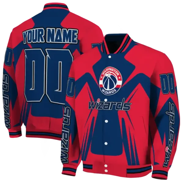 custom washington wizards spider mark blue varsity jacket fashion forward.webp