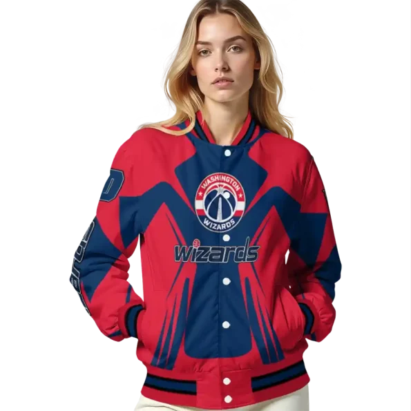 custom washington wizards spider mark blue varsity jacket latest model.webp
