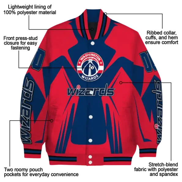 custom washington wizards spider mark blue varsity jacket new arrival.webp