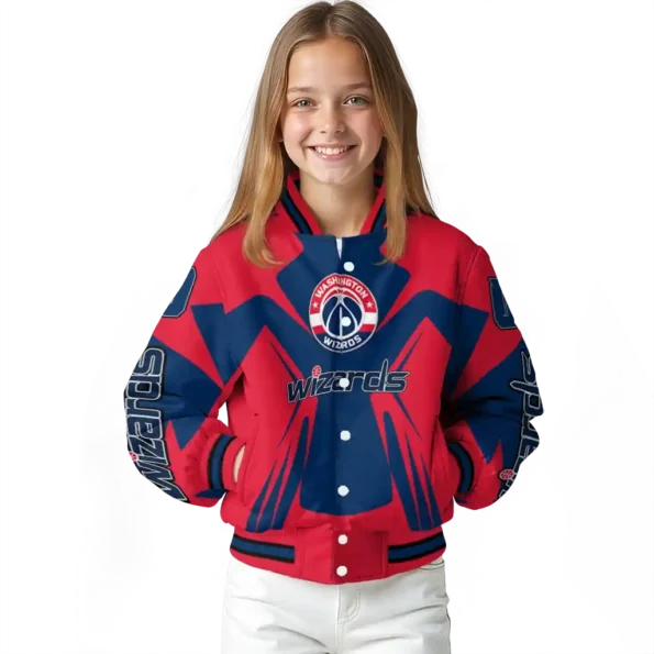 custom washington wizards spider mark blue varsity jacket top rated.webp