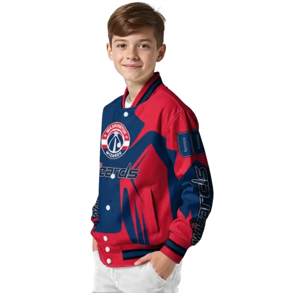 custom washington wizards spider mark blue varsity jacket trendy.webp