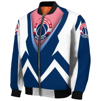 custom washington wizards v stripes blue white bomber jacket best selling