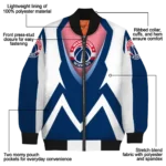 custom washington wizards v stripes blue white bomber jacket best selling