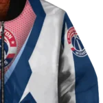 custom washington wizards v stripes blue white bomber jacket best selling