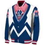 custom washington wizards v stripes blue white varsity jacket best selling.webp