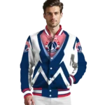 custom washington wizards v stripes blue white varsity jacket best selling.webp