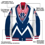 custom washington wizards v stripes blue white varsity jacket best selling.webp