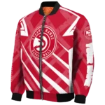 customized atlanta hawks chevron angles red bomber jacket best selling