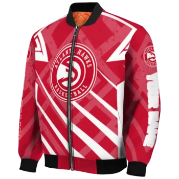 customized atlanta hawks chevron angles red bomber jacket best selling
