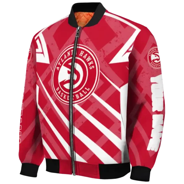 customized atlanta hawks chevron angles red bomber jacket best selling