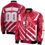 customized atlanta hawks chevron angles red bomber jacket best selling
