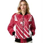 customized atlanta hawks chevron angles red bomber jacket best selling