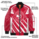 customized atlanta hawks chevron angles red bomber jacket best selling