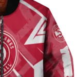 customized atlanta hawks chevron angles red bomber jacket best selling