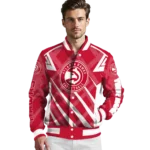 customized atlanta hawks chevron angles red varsity jacket best selling.webp