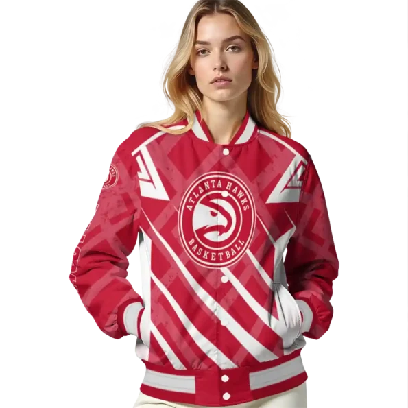 customized atlanta hawks chevron angles red varsity jacket latest model.webp