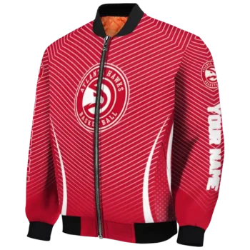 customized atlanta hawks chevron arrow red bomber jacket best selling