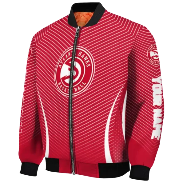 customized atlanta hawks chevron arrow red bomber jacket best selling