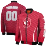 customized atlanta hawks chevron arrow red bomber jacket best selling