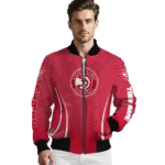 customized atlanta hawks chevron arrow red bomber jacket best selling