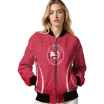 customized atlanta hawks chevron arrow red bomber jacket best selling