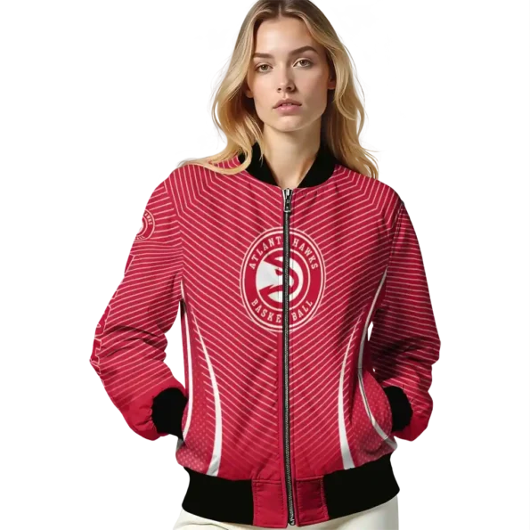 customized atlanta hawks chevron arrow red bomber jacket latest model