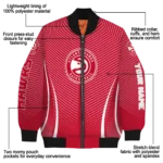 customized atlanta hawks chevron arrow red bomber jacket best selling