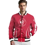 customized atlanta hawks chevron arrow red varsity jacket best selling.webp