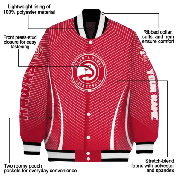 customized atlanta hawks chevron arrow red varsity jacket new arrival.webp