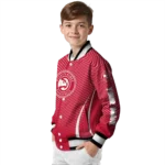 customized atlanta hawks chevron arrow red varsity jacket best selling.webp