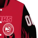 customized atlanta hawks flame border red black varsity jacket best selling.webp
