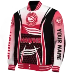 customized atlanta hawks mesh effect red black varsity jacket best selling.webp