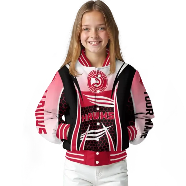 customized atlanta hawks mesh effect red black varsity jacket top rated.webp