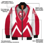 customized atlanta hawks v stripes red white bomber jacket best selling
