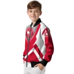 customized atlanta hawks v stripes red white bomber jacket best selling