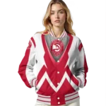 customized atlanta hawks v stripes red white varsity jacket best selling.webp
