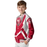 customized atlanta hawks v stripes red white varsity jacket best selling.webp