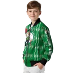 customized boston celtics bolt stripe green bomber jacket best selling