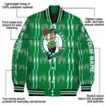 customized boston celtics bolt stripe green varsity jacket best selling.webp