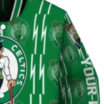 customized boston celtics bolt stripe green varsity jacket best selling.webp