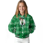 customized boston celtics bolt stripe green varsity jacket best selling.webp