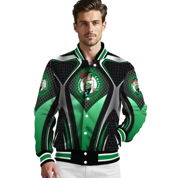 customized boston celtics mesh chest black varsity jacket high quality.webp
