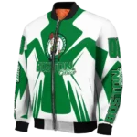 customized boston celtics spider mark green bomber jacket best selling