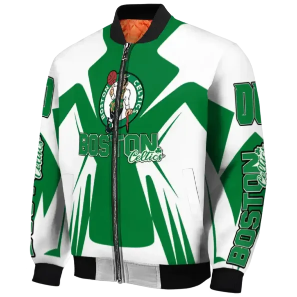 customized boston celtics spider mark green bomber jacket best selling