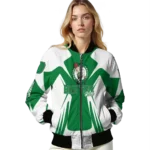customized boston celtics spider mark green bomber jacket best selling