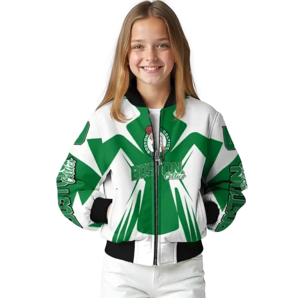 customized boston celtics spider mark green bomber jacket top rated